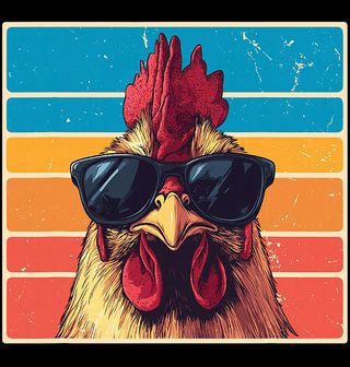 Obrázek 2 produktu Pánská mikina Retro Kohout s Brýlemi