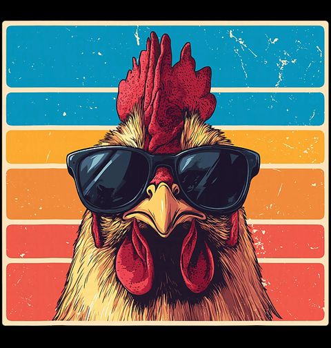 Obrázek produktu Pánská mikina Retro Kohout s Brýlemi