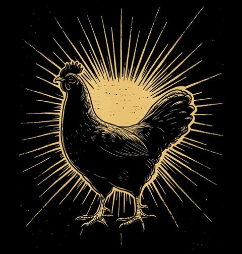 Obrázek produktu Dětské tričko Posvátná Slepice v Záři Slunce