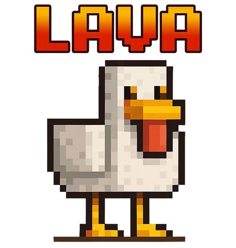 Obrázek produktu Pánské tričko Pixelová Slepice Lava