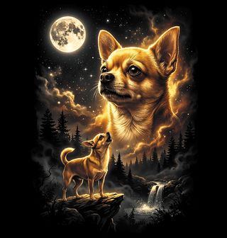 Obrázek 2 produktu Pánská mikina Čivava a Kouzlo Úplňku