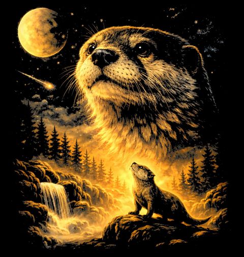 Obrázek produktu Dětské tričko Vydra a Kouzlo Úplňku