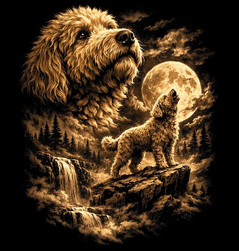 Obrázek produktu Dámské tričko Pudl a Kouzlo Úplňku