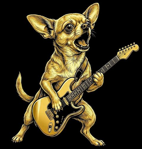 Obrázek produktu Dámské tričko Čivava Rocková Hvězda