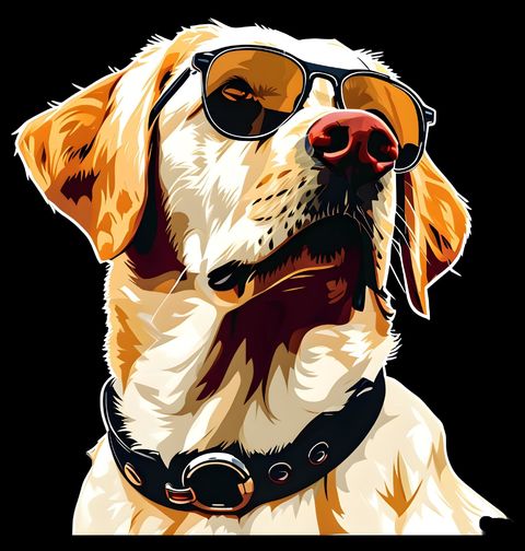 Obrázek produktu Dámské tričko Labradorský Retrívr se Slunečními Brýlemi