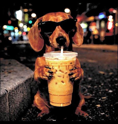 Obrázek produktu Dětské tričko Jezevčík s Ledovou Kávou