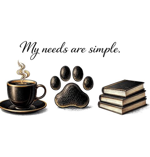 Obrázek produktu Pánské tričko Pes, Káva a Knihy