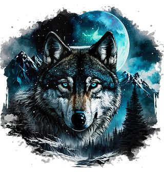 Obrázek 2 produktu Dětské tričko Vlk při Úplňku