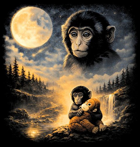 Obrázek produktu Dětské tričko Opička Punch a Kouzlo Úplňku