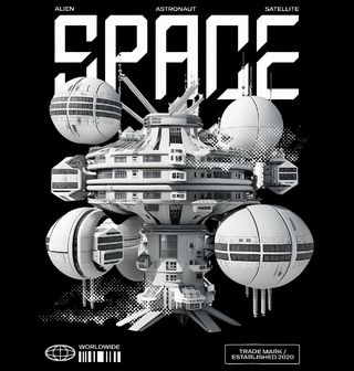 Obrázek 2 produktu Dámské tričko Vesmírná Stanice Space