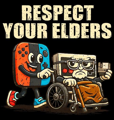 Obrázek produktu Dámské tričko Herní Konzole Respektuj Starší