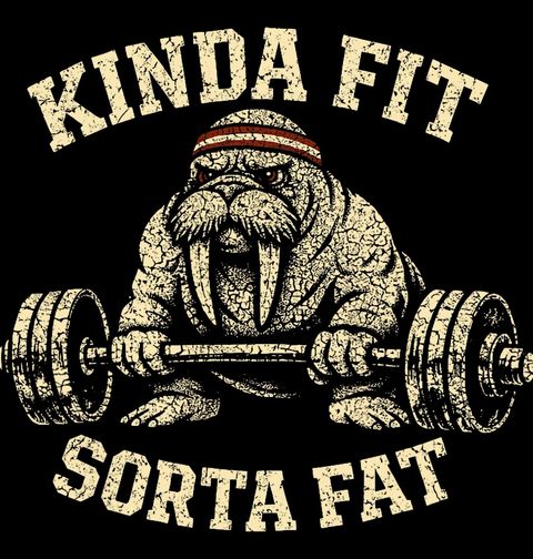 Obrázek produktu Dětské tričko Síla Mrože v Posilovně