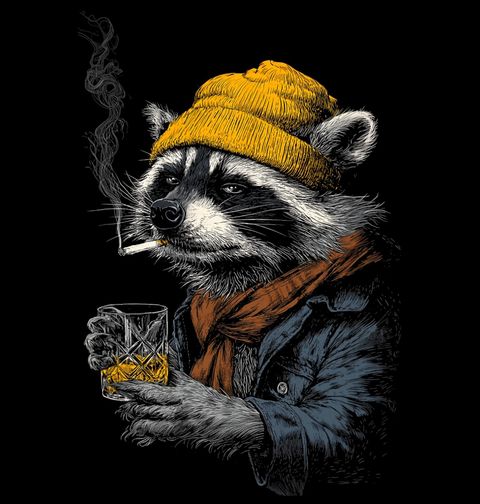 Obrázek produktu Dámské tričko Rebel Mýval s Whisky