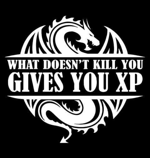 Obrázek produktu Dámské tričko Drak Co tě nezabije, dá ti XP Dungeons & Dragons