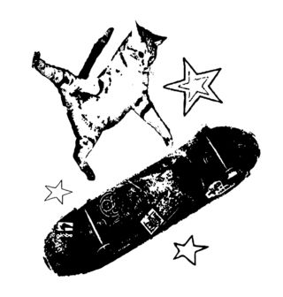 Obrázek 2 produktu Dětské tričko Skate Kočka