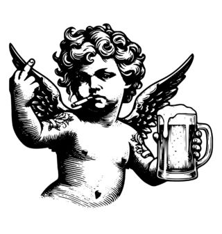 Obrázek 2 produktu Pánské tričko Anděl s Pivem a Cigaretou