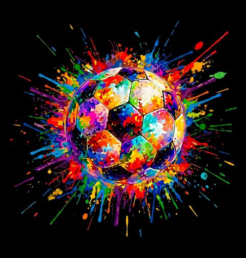 Obrázek produktu Pánské tričko Fotbalový Míč Plný Barev