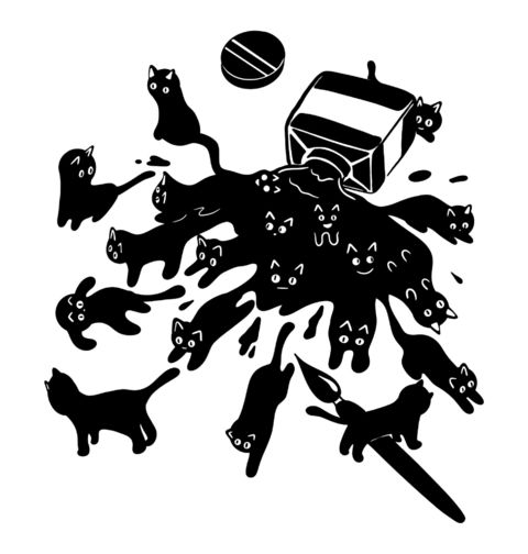 Obrázek produktu Dětské tričko Rozlité Kočky