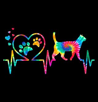 Obrázek 2 produktu Dětské tričko Kardiogram Lásky a Duhová Kočka