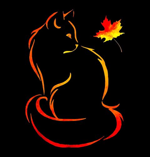 Obrázek produktu Pánská mikina Podzimní Silueta Kočky