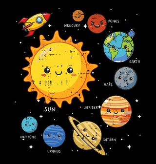 Obrázek 2 produktu Pánské tričko Roztomilá Sluneční Soustava