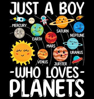 Obrázek 1 produktu Pánské tričko Jen kluk, který miluje planety