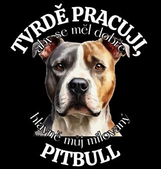 Obrázek 1 produktu Dámské tričko Tvrdě pracuji, aby se měl dobře můj Pitbull
