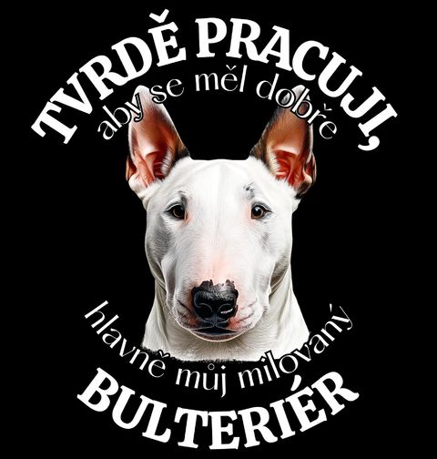Obrázek produktu Dětské tričko Tvrdě pracuji, aby se měl dobře můj Bulteriér