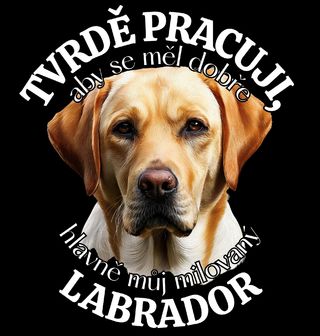 Obrázek 2 produktu Pánské tričko Tvrdě pracuji, aby se měl dobře můj Labrador