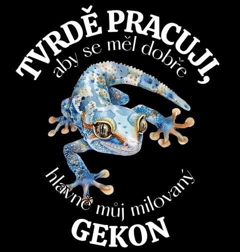 Obrázek produktu Pánská mikina Tvrdě pracuji, aby se měl dobře můj Gekon