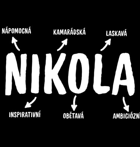 Obrázek produktu Dětské tričko Popis Jména Nikola