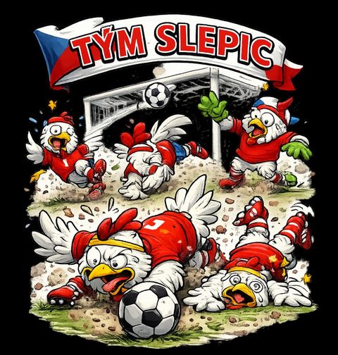 Obrázek produktu Pánské tričko Český Fotbalový Tým Slepic