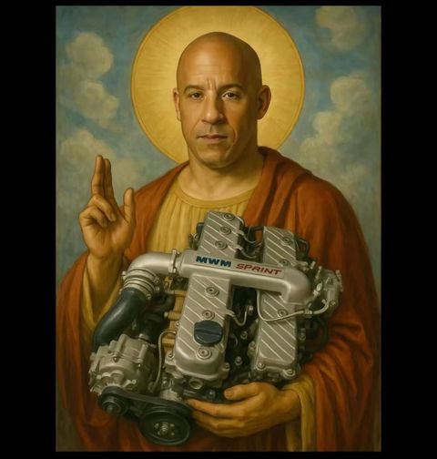 Obrázek produktu Dámské tričko Svatý Dom Toretto Ježíš Motorů MWM Sprint