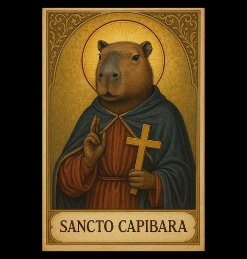 Obrázek produktu Pánské tričko Svatá Kapybara Sancto Capibara