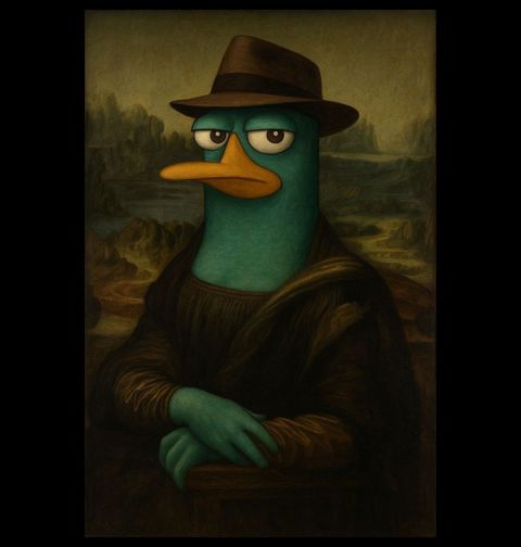 Obrázek produktu Pánské tričko Ptakopysk Perry jako Mona Lisa