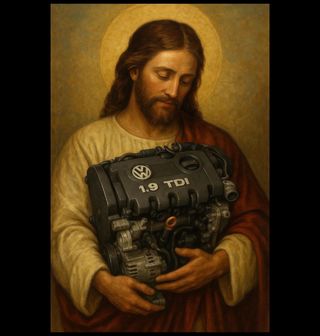 Obrázek 2 produktu Pánské tričko Ježíš miluje Motory Volkswagen 1.9 TDI