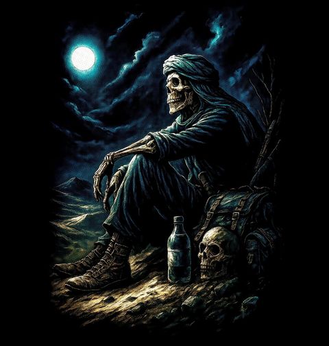 Obrázek produktu Dámské tričko Kostra Piráta pod Svitem Měsíce