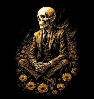 Obrázek 2 produktu Dámské tričko Kostlivec v Květinovém Poli