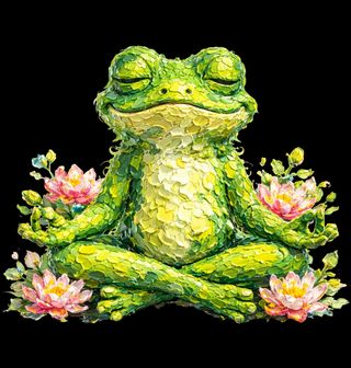 Obrázek 2 produktu Pánské tričko Žába v Lotosovém Sedu