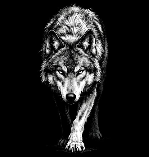 Obrázek produktu Pánská mikina Tichý Vlk na Lovu