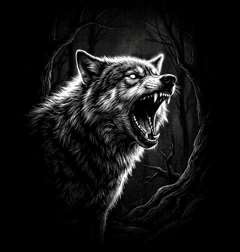 Obrázek produktu Pánské tričko Zuřivý Řev Vlka