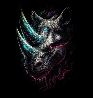 Obrázek 2 produktu Dětské tričko Neonový Nosorožec