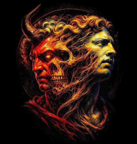 Obrázek produktu Dámské tričko Ďábel a Anděl Uvnitř Duše