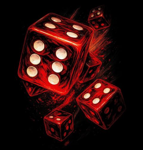 Obrázek produktu Pánská mikina Červené Hrací Kostky