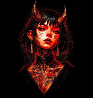 Obrázek 2 produktu Pánská mikina Potetovaná Ďáblice z Tokia