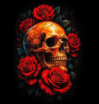 Obrázek 2 produktu Pánská mikina Lebka mezi Růžemi Smrti