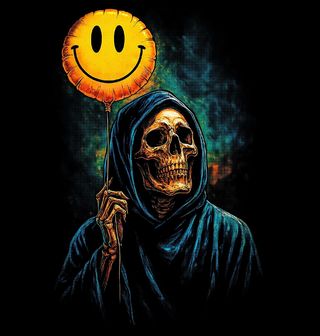 Obrázek 2 produktu Pánská mikina Kostlivec s Balónkem Úsměv Smrti