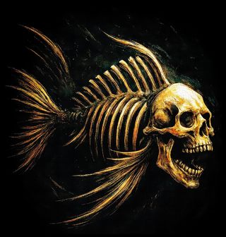 Obrázek 2 produktu Pánská mikina Kostra Ryby s Lebkou