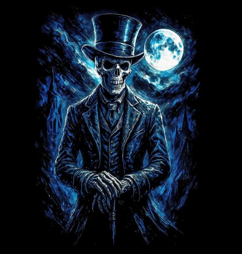 Obrázek produktu Dětské tričko Viktoriánský Kostlivec pod Měsícem