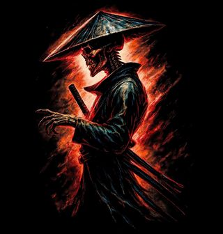 Obrázek 2 produktu Pánská mikina Kostra Samuraje